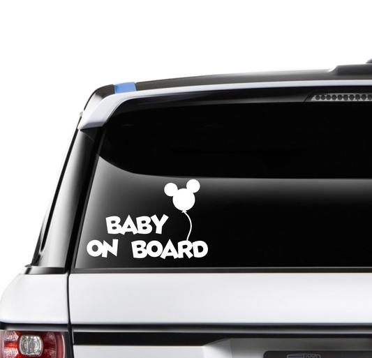 Baby on Board w/Mouse Balloon