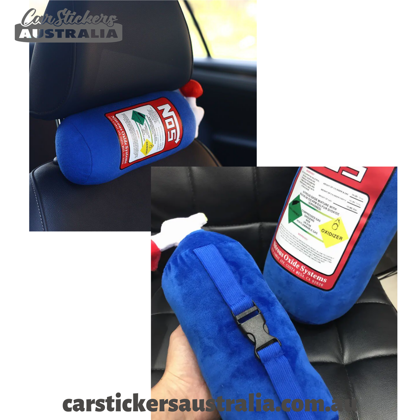 Nitrogen Nos Car Headrest Cushion Plushy