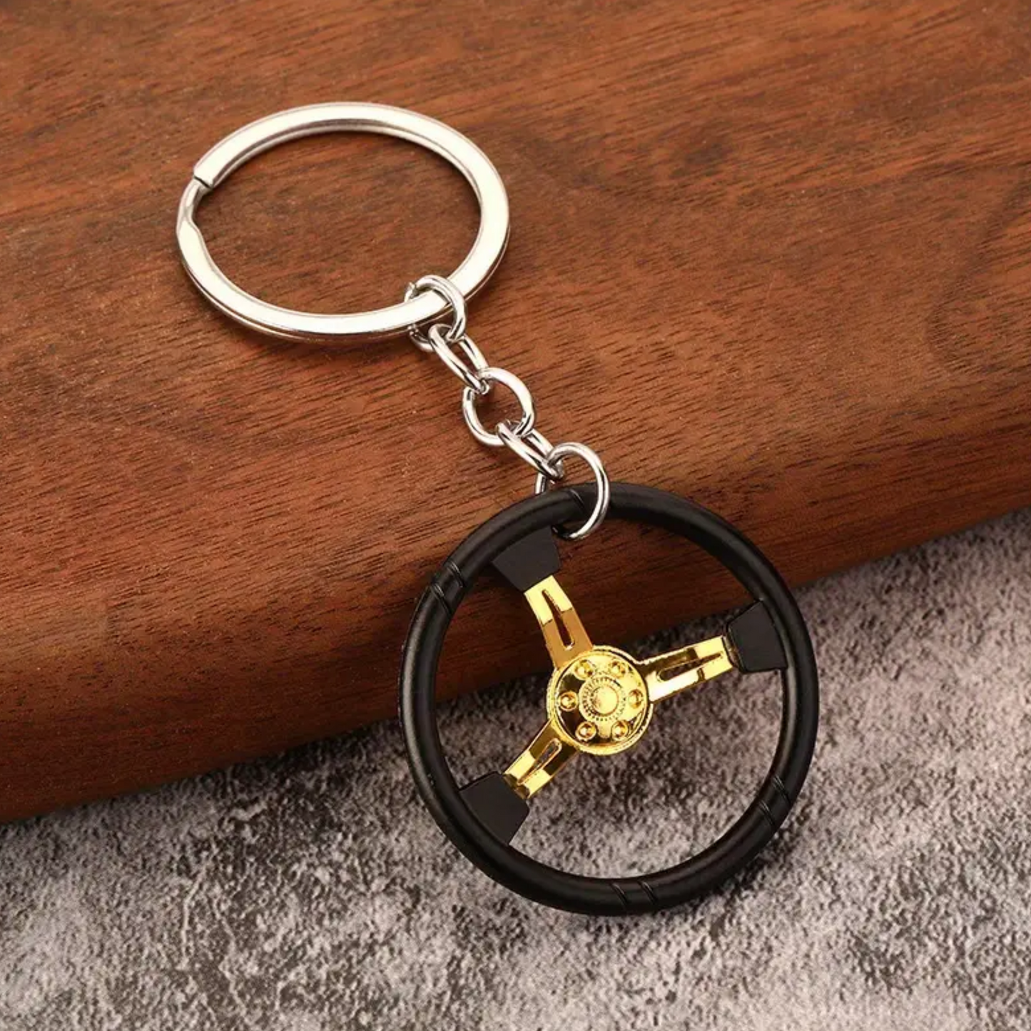 Racing Steering Wheel Charm Keyring