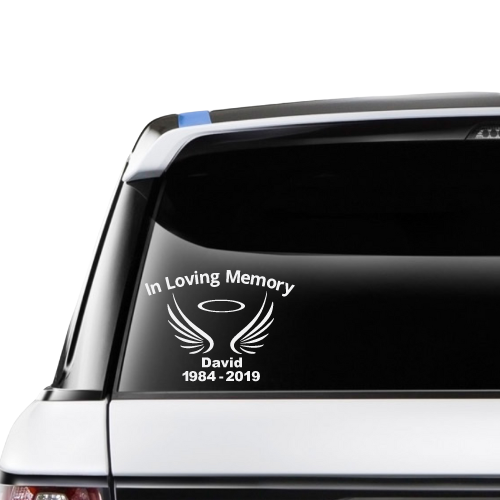 Custom In Loving Memory - Wings With Halo